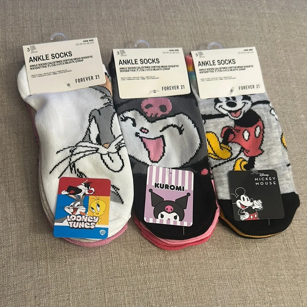 Forever 21 Kids Character Ankle Socks Set